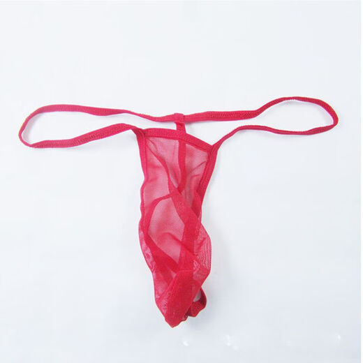 Chixia Herren transparent sexy Unterwäsche, atmungsaktive sexy Hose, sexy ohne Spuren, T-Store voll transparent, schwarz + rot + Leopardendruck 3 Teile, One Size 110-170