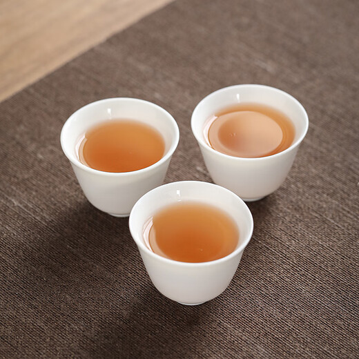 SUSHI CERAMICS Mutton Fat Jade Tea Set Chinese White Kung Fu Automatic Tea Set Jade Flower and Bird Internet Celebrity Model