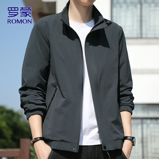 Romon Jacket Men's Casual Business Jacket Мужская весенняя Весенняя Топ -Серый Серый XL