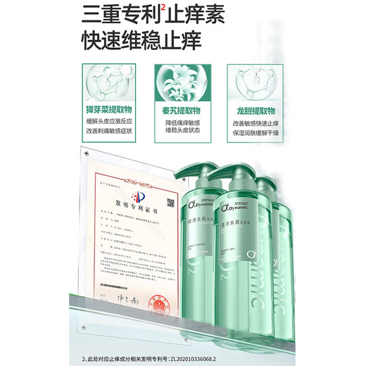 舒蕾氧活O2 Dynamic止痒去屑双专利洗发水 400g 清凉 老牌国货