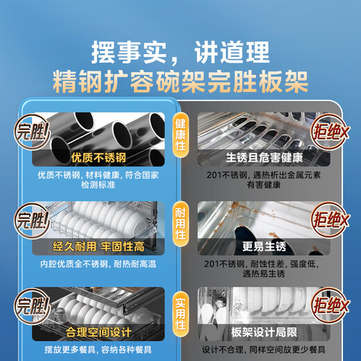 Midea Nuanyang disinfection cabinet built-in household kitchen tableware cupboards bowls and chopsticks tea cups and tea sets UV 110L three-layer large capacity national subsidy 110HQ2pro