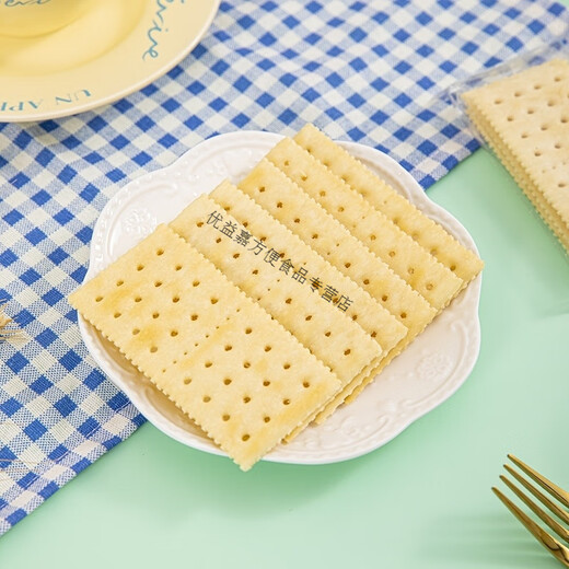 品味本铺苏打饼干海盐味奇亚籽海苔味发酵咸味 海盐味756g*1袋