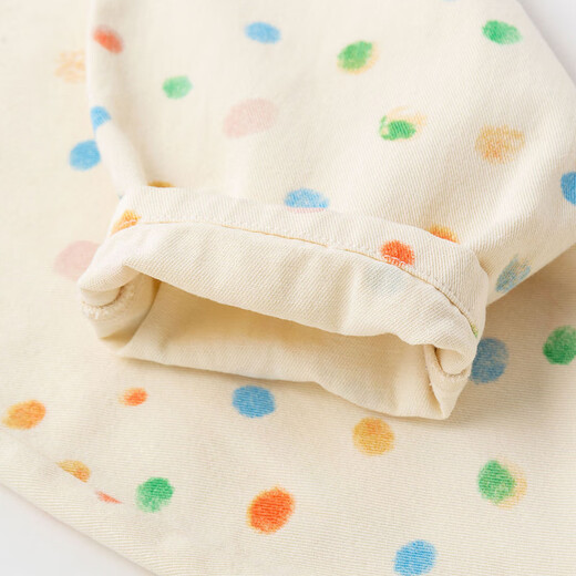 Dudujia 100% cotton baby overalls pure cotton autumn boys' pants autumn style girls casual pants children's trousers trendy off-white 90