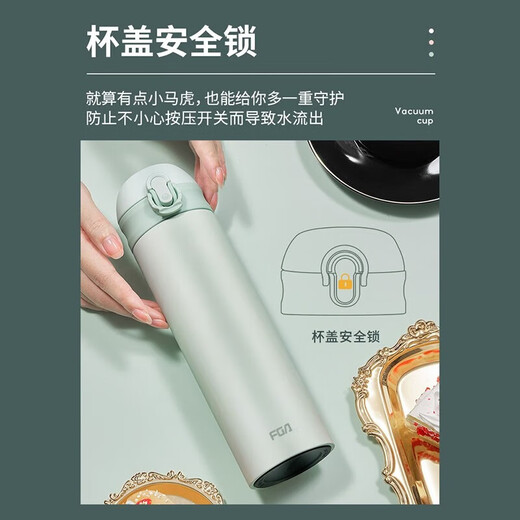 Fuguang Thermoshos großer Kapazität Leichter Wasserbecher für Männer und Frauen Studenten 316 Edelstahl-Stahlauto-montierter Elastizitäts Cover Cup Neujahrsgeschenkanpassungsgradienten Purpur [316 Inner Liner + Strohabdeckung] 500 ml