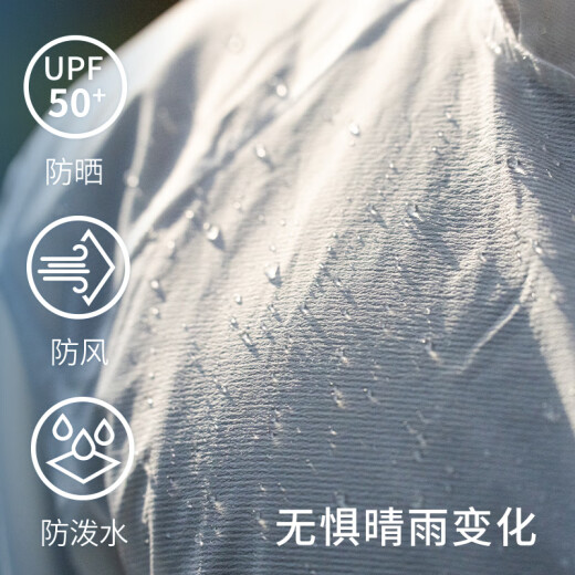 QINKUNG轻功风盾薄夹克跑步外套夏季户外防晒运动上衣皮肤衣防风衣男女款 【男款】墨紫色 XL