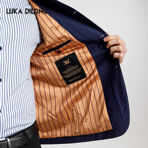 Lucadilong [100% laine importée d'Italie] Veste exécutive du printemps et d'automne masculin Soft and Skin Not-Friendly Jacket Royal Blue M (48)