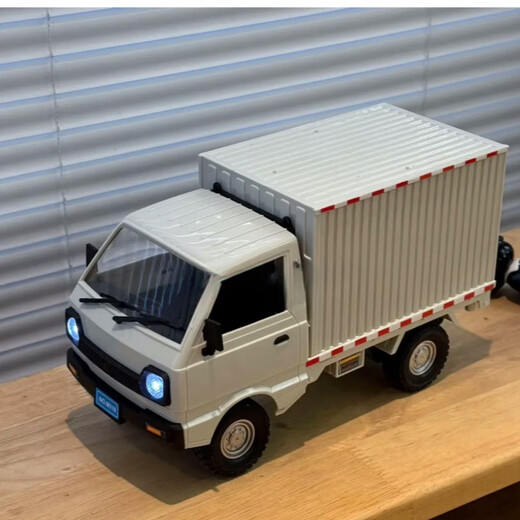 卡车模型载货车116遥控仿真拉货车RC厢式儿童玩具搬家平板车 遥控小平板货车-送货物纸箱