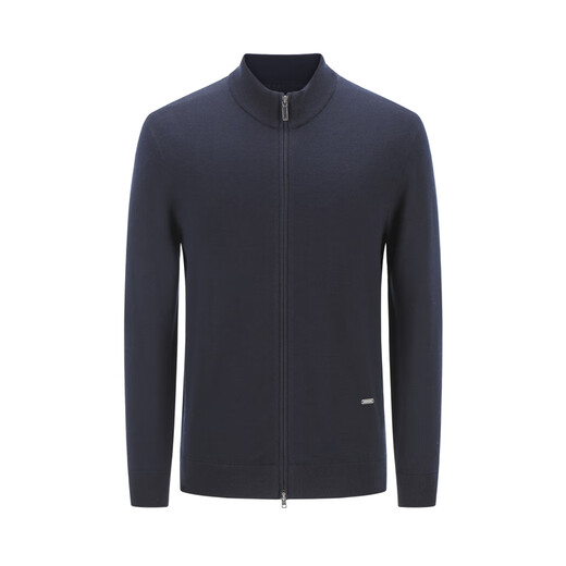 YOUNGOR sweater men's autumn and winter young men's sweater wool blend zipper style sweater store same style Navy YWHR615214FKA XL 110cm