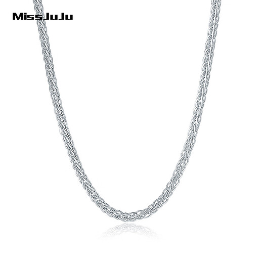 Miss JuJu pt950 platinum necklace for men and women, platinum necklace, clavicle chain, Chopard chain, thick style, thick sweater chain neck ornament, weight 18.6-18.8g, length 54cm, thickness 2.5mmM buckle,
