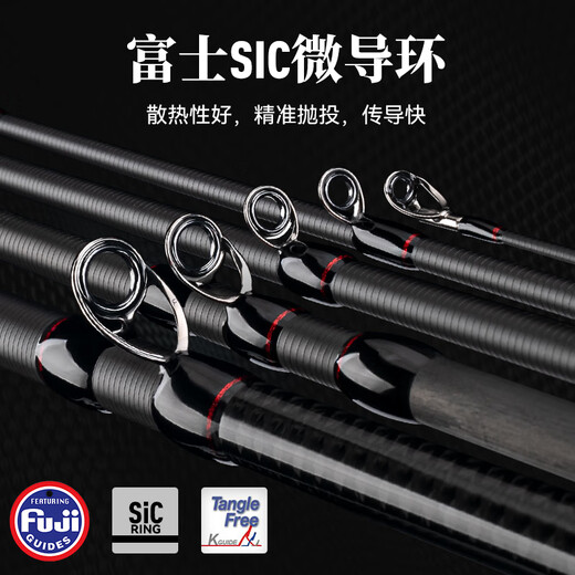 国王路亚路亚竿虫尊2024版鳜鱼虫竿超快调竞技竿导环独节/两节轻量 2.03米 -C682MH-枪柄-MH  两节
