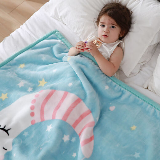 Antarctic children's Raschel blanket thickened winter baby quilt nap blanket single blanket corporate procurement Lullaby 110cmX140cm double cloud blanket