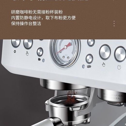
Baicui PE3899 dual boiler Italian full semi-automatic coffee machine household milk frothing machine grinding machine small machine PE3899 starlight sea salt white Baicui PE3899 starlight sea salt white