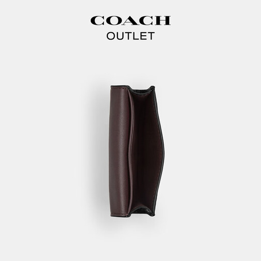 
CoaCH Outlet Women's Classic Logo Flip Card Bag IM/Walnut/Black