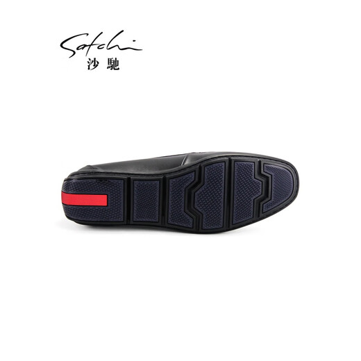 Sachi Men's Shoes Business Casual Shoes Genuine Leather Slip-ons Leather Shoes Lightweight Breathable Bean Shoes Men's Soft Leather Soft Sole Leather Shoes Black 37 European Size, One Size Larger than the National Size