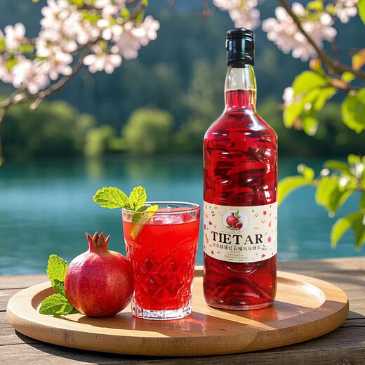 欢乐铁塔年货节 必得利红石榴糖浆调酒咖啡伴侣鸡尾酒基酒莫林力娇酒糖浆 【红石榴糖浆730ml*2】