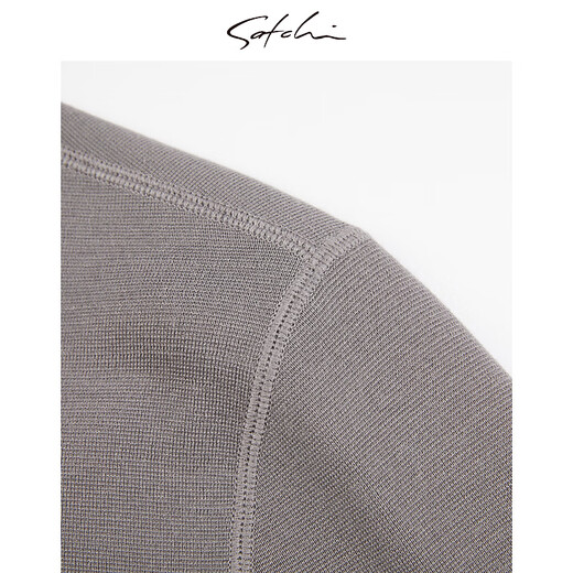 Sachi men's 24 autumn and winter new knitted casual sweater medium gray S 46