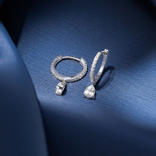 APM MONACO water drop earrings silver white earrings for women 925 sterling silver AE13757OX small and exquisite niche birthday gift