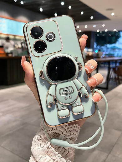 优蕾丝 真我gt7pro竞速版手机壳realmeGT7pro保护硅胶套RMX5010镜头全包5090防摔宇航员支架软壳男女新款 【薄荷绿】带宇航员支架 送全屏钢膜+挂绳 realme真我 GT7 Pr