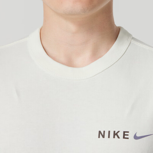 耐克（NIKE）短袖T恤男士夏季BEACH PARTY运动服纯色小LOGO字母印花圆领上衣 纯棉HF6172-133白色 L 推荐130-150斤