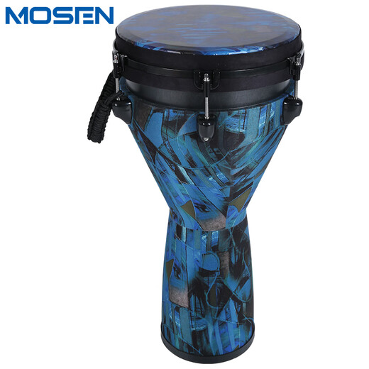 
MOSEN 12-inch professional African drum, carbon fiber material, Lijiang hand-painted drum, adjustable and fashionable model, Star Blue