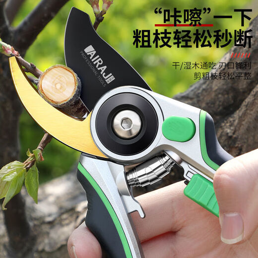 Mu Yunyao Japanese Seiko gardening scissors garden pruning shears fruit tree pruning labor-saving powerful large pruning pruning scissors artifact flagship model 6th generation imported SK5 steel waist box