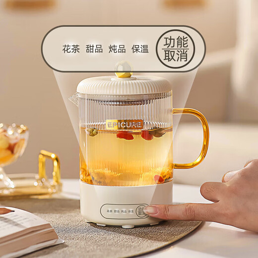 爱奢尔毕业礼物送老师礼品党员工纪念品养生壶电炖杯奖品客户员工伴手礼 单壶+滤网+花茶杯勺+托盘 600ml