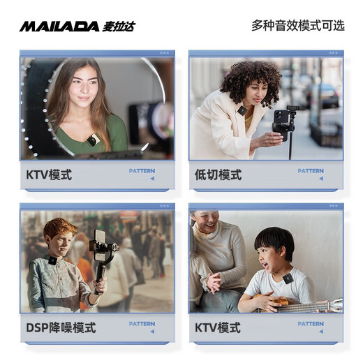 Mailada S1000PRO one-to-two lavalier wireless Little Bee mobile live broadcast audio computer recording microphone SLR radio equipment recording microphone wireless microphone
