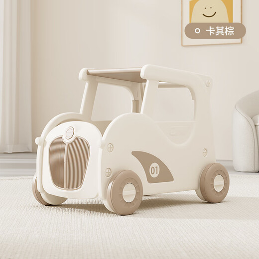 babyviva婴儿学步车手推车多功能宝宝学步车 【4轮调速】-卡其棕