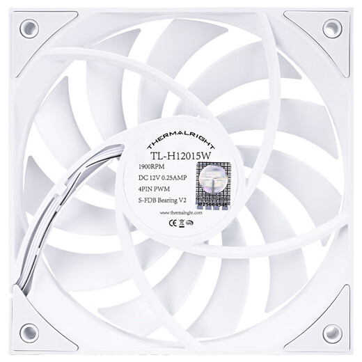
Limin (Thermalright) TL-C12015B 1800-turn thin black fan 12cm chassis cooling fan TL-H12015W white single [15mm thickness]