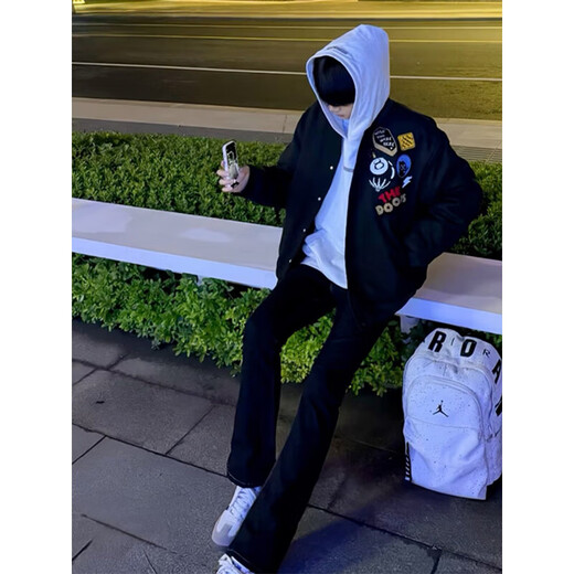 7 excellent products Micro-boot jeans for men in autumn and winter plus velvet style American high street loose straight slim scimitar long pants for men DF-701 black XL