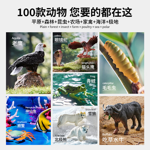乐蓓富儿童仿真动物模型玩具男女孩生日野生动物园农场六一儿童节礼物