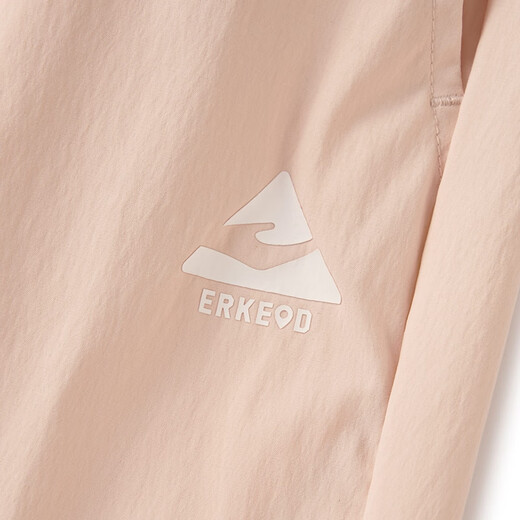 Hongxingerke (ERKE) children's clothing boys and girls' sports pants for children's summer cool woven trousers light apricot peach 150
