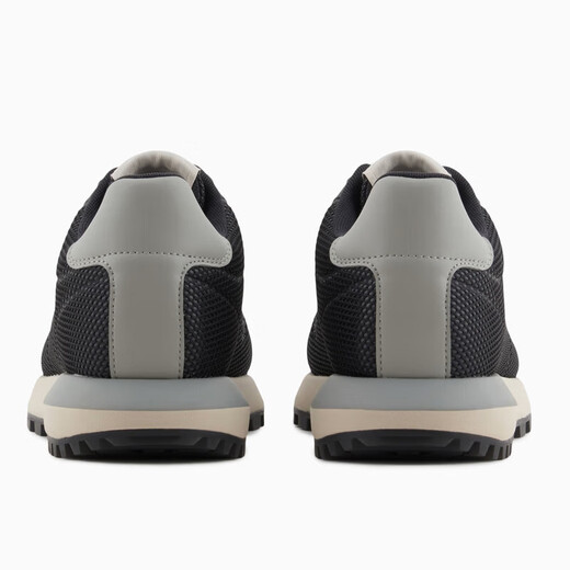ARMANI NEUER MEN DICKEN SOLE MESH SNEAKERS EA Brand Logo Schnüre-up-Low-Top-Casos-Schuhe Mode große Namen Herrenschuhe Navy X4x684 (U555) Größe 40.5