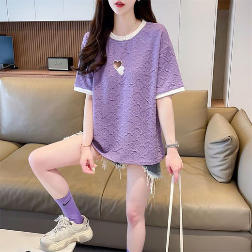 Aemape Sommer Nischendesign Jacquard Kurzärärmig Frauen koreanische Version 2025 Lose und modische neue Top-Basis-Hemd Trendy Ins KM-9272 White M 80-100
