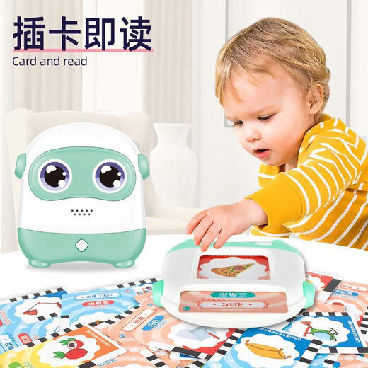 Story Machine Learning Puzzle Audio Carte Carte de carte Enfant Baby's Chinois et English Early Education Machine Machine Cartoon illumination Blue Astronaut (220 Card Contenu) Version d'exportation