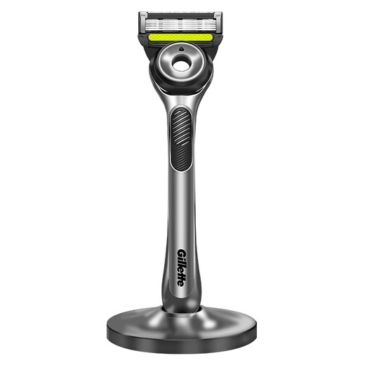 吉列（Gillette）极光刀手动剃须刀男士刮胡刀五层进口刀片礼盒装 1刀架2刀头+磁力底座+170g啫喱