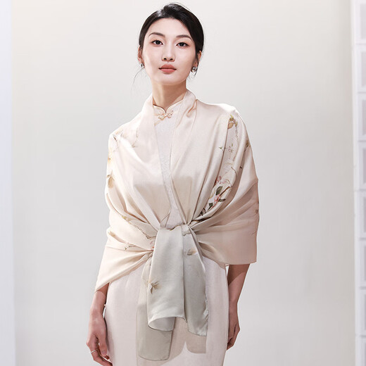
STORY Of SHANGHAI Silk Scarf Women's Spring High-end Scarf Mulberry Silk Shawl Mother's Birthday Gift Jintangchun