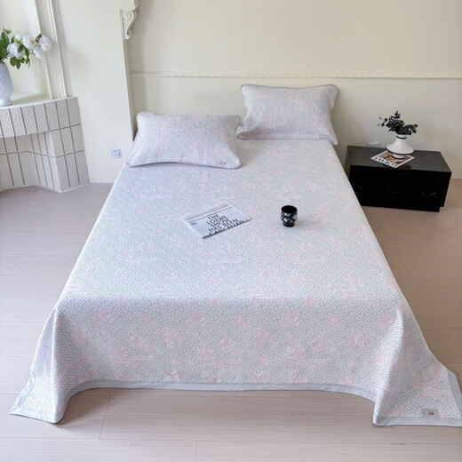 Yazan baby soft mat gauze soft mat 25 years new summer sheets combed cotton thickened sweat-absorbent breathable mattress mattress 25 years new - combed cotton Butterfly Valley pink (suitable for 1.8 meters bed) single piece 220*240cm