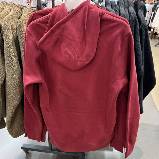 耐克（Nike）卫衣男装 2025春季新款加厚保暖运动服连帽防风外套休闲套头衫 FV4448-677红色加绒 2XL