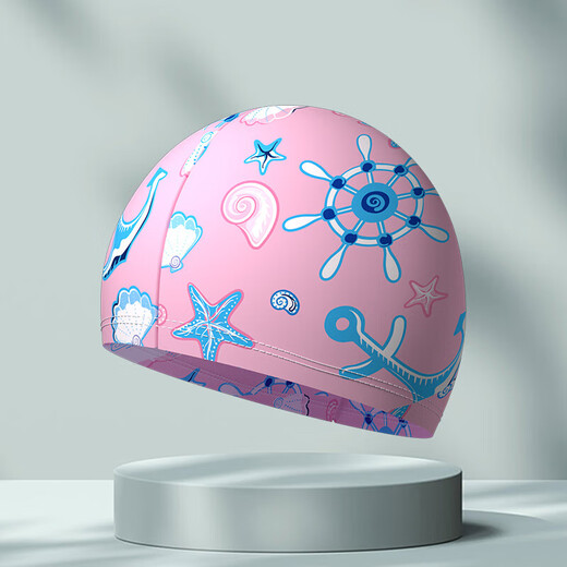 Cloth cap swimming cap for men, women, adults, students, big children, high elasticity, middle-aged and elderly with long hair, blue fire cloth cap