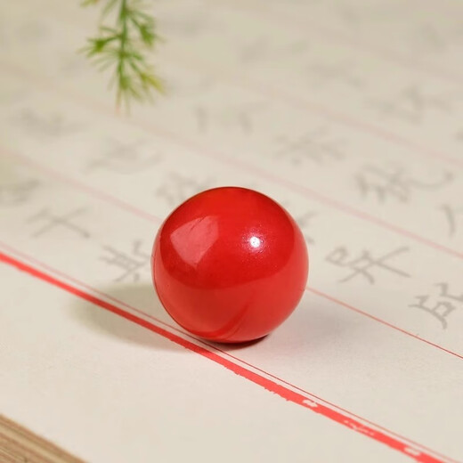 Xiyinfu Coral Loose Beads, Single Beads, Round Beads, Dark, Orange Large Particle Multi-treasure Bracelet, 108 Buddha Beads Bracelet Accessories, Momo Orange Red, 8MM Single Beads