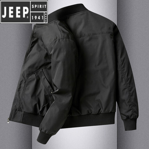 Jeep SpiritJeep Spring y Autumn Men's Jacket American Casual Work Rear Jacket Military Collar Flying Baseball Clothing Middle-Edy Midera