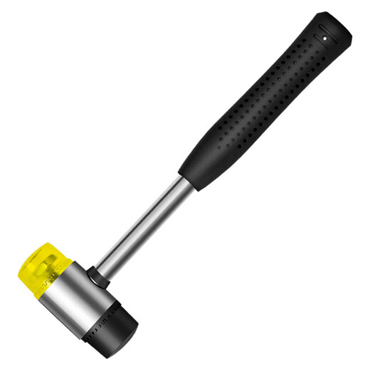 Rubber hammer for floor tiles, special small hammer, woodworking tile hammer, solid hammer, dyeing rubber hammer, hammer head, steel pipe handle, 25mm rubber hammer