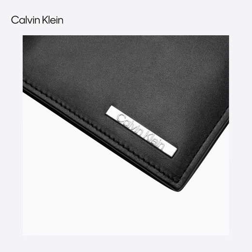 Calvin KleinJeans【父亲节礼物】25春夏男商务ck多卡位证件牛皮钱包4D1003G UB1-太空黑 均码