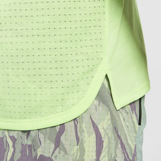 
Nike (NIKE) official DRI-FIT ADV men's quick-drying short-sleeved running top spring new HJ3581 701 slightly yellow green/black 2XL