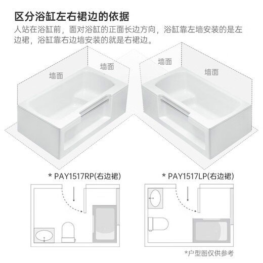 TOTO独立浴缸PAY1517 PAY1517LP左裙边浴缸 +排水套装