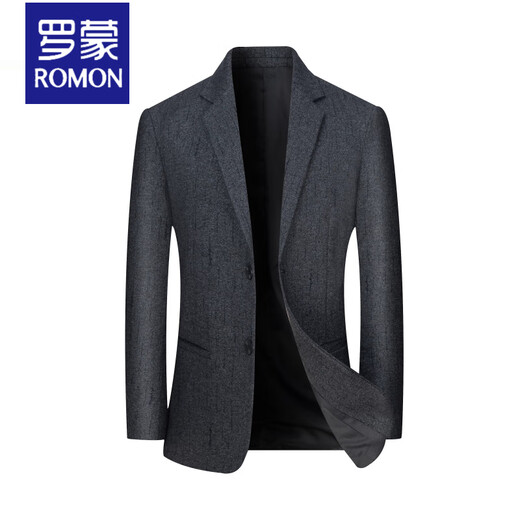 
ROMON (ROMON) suit men's woolen coat 2025 spring and autumn new slim middle-aged dad single piece casual suit top dark gray B--62912 M 170[105-115Jin[Jin equals 0.5 kg]]