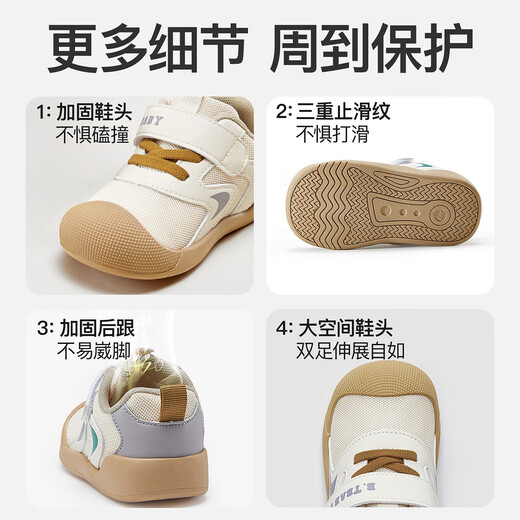 
Moertu Children's Shoes 2025 Four Seasons New Soft Sole Toddler Shoes Boys and Women's Steady Shoes Breathable Mesh Shoes Anti-Kicking Shoes