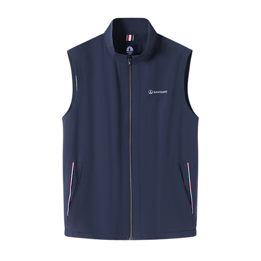 Navigare Italienisch kleines Segelboot Herren im Freien Sonnenschutz Vest Casual und modische Standkragen Jacke 1311095501 Blau M.