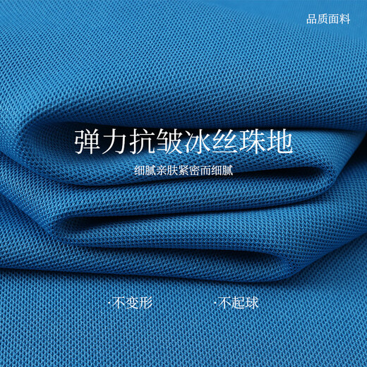 Beiluo Sommerarbeit Kleidung benutzerdefinierte T-Shirts Corporate Factorate Kleidung Werbung für Kulturhemd Ice Seide Schnelltrockne Polo-Werkzeugdrucklogo [ICE Seiden Anti-Falten-Perlen-Land] ZC-677 Tianlan XL